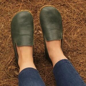 NEFES SHOES BAREFOOT Earthing/Grounding Toledo Green Slide-In Loafers Mules 10